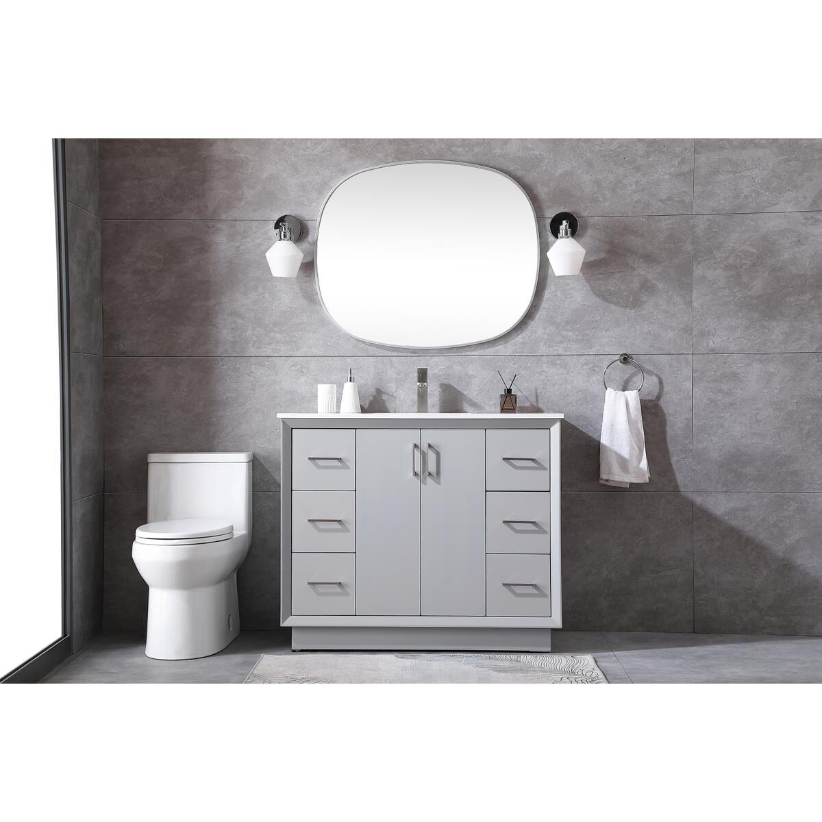 Shown in Grey finish