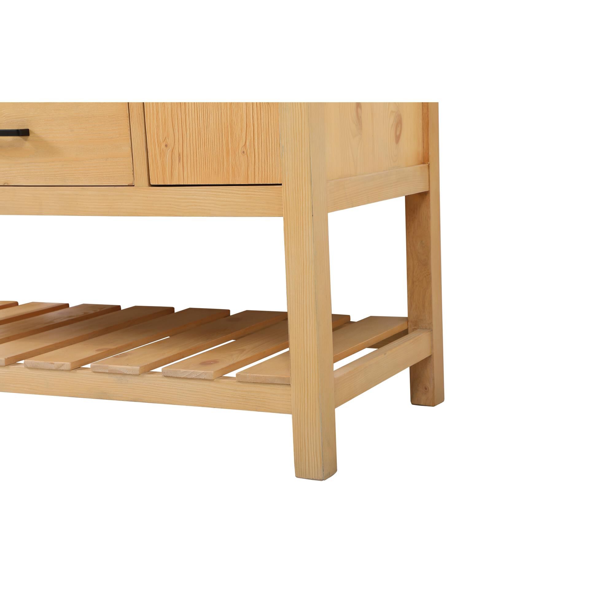 Shown in Natural Wood finish and Without Backsplash accent