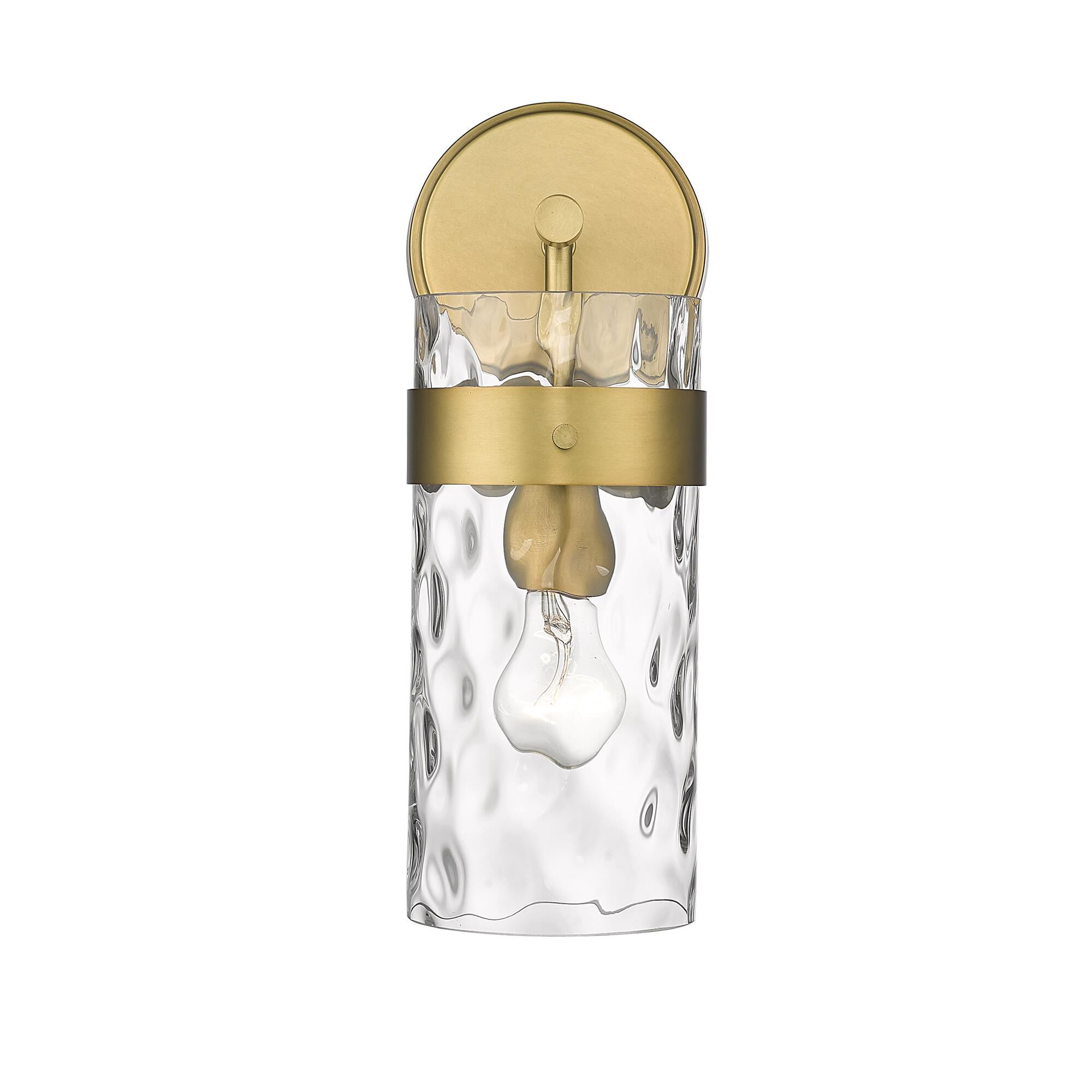 Shown in Rubbed Brass finish and Glass shade