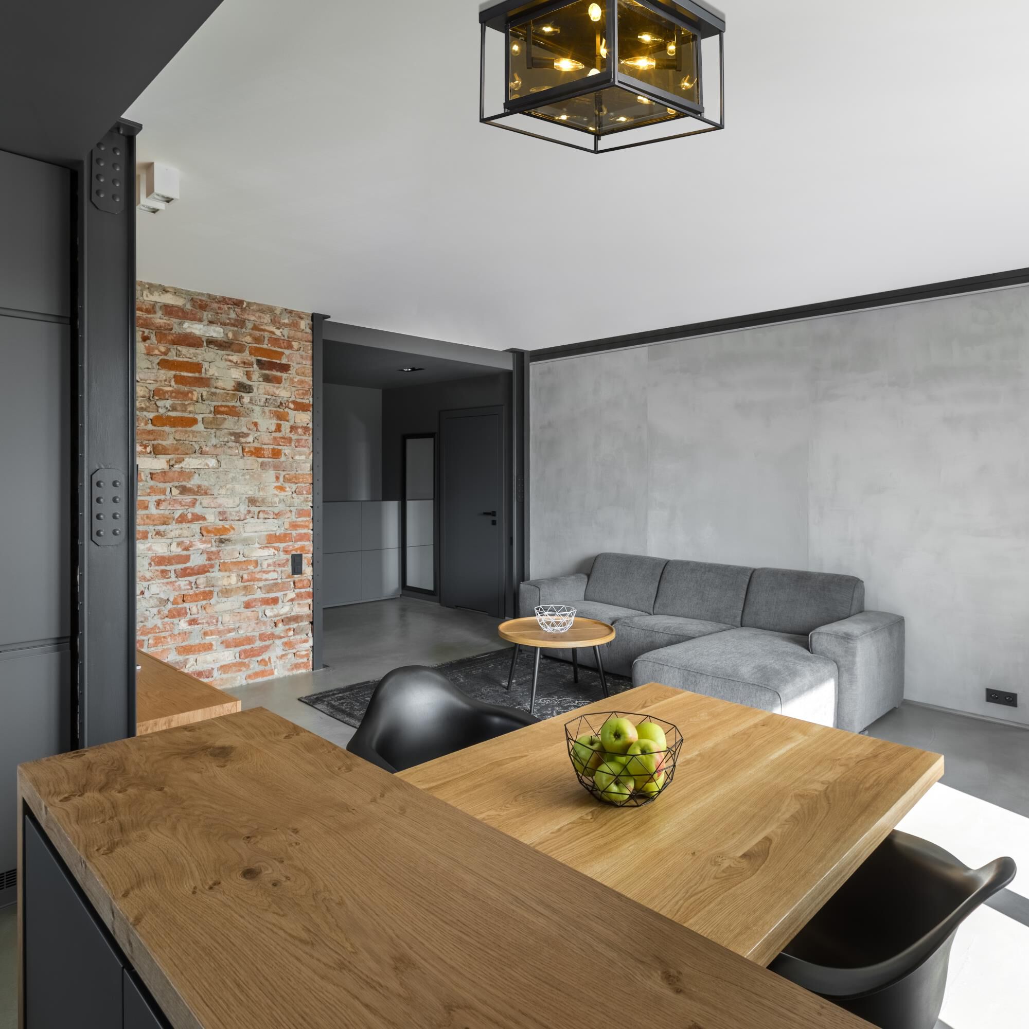 Shown in Misty Charcoal finish and Mirror glass and Mirror Glass shade