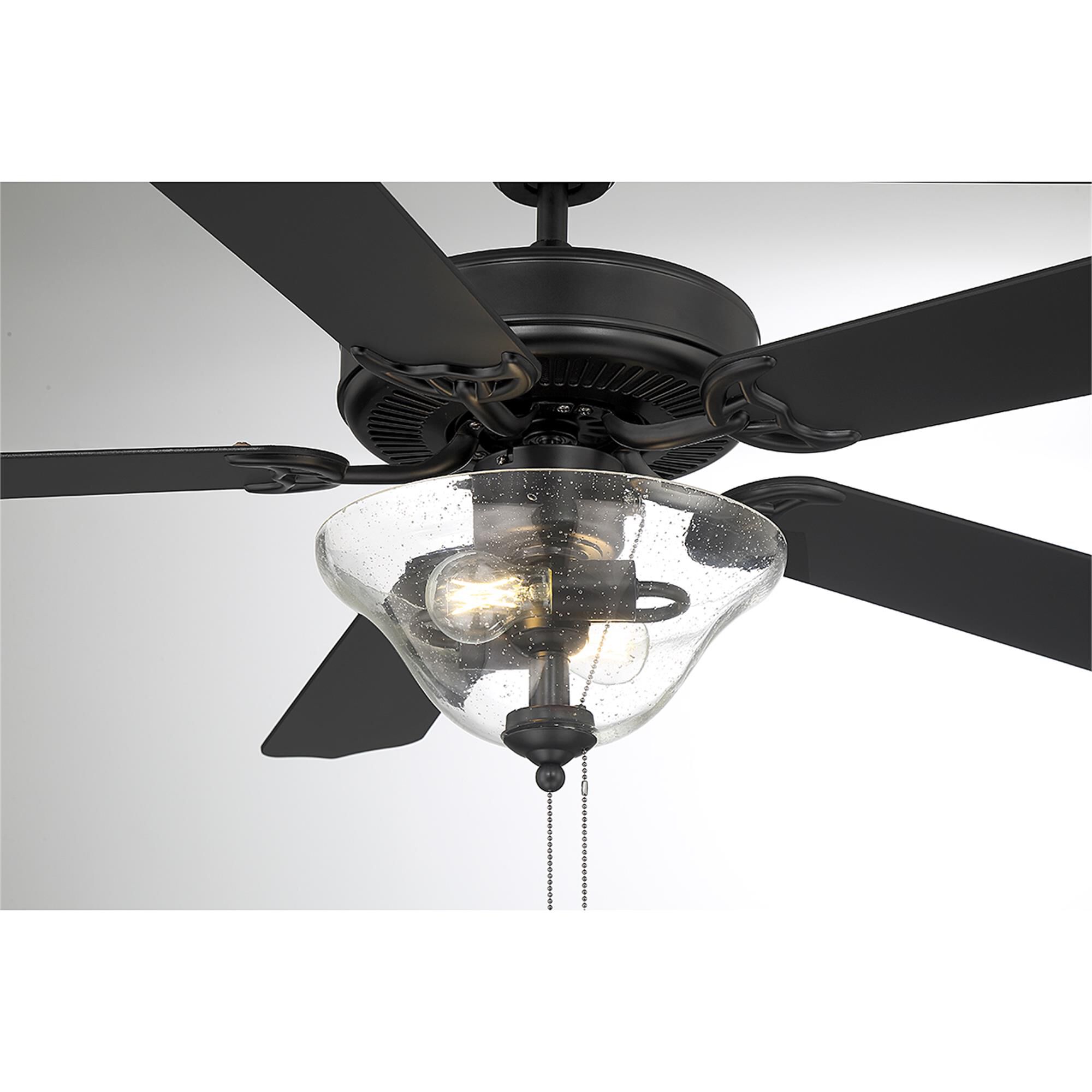 Shown in Matte Black finish and Clear Bubble glass