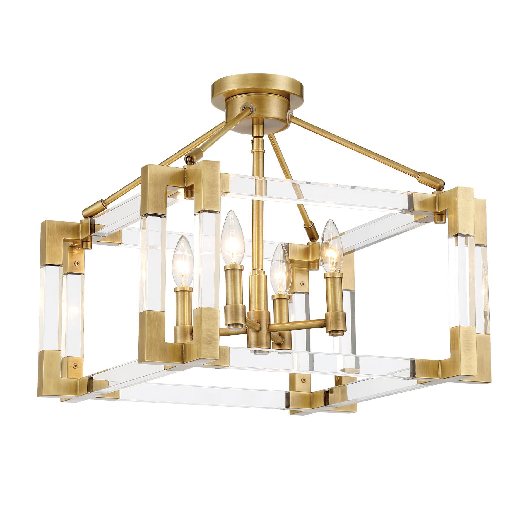 Prima Vista 18 Inch 4 Light Semi Flush Mount by Metropolitan Lighting