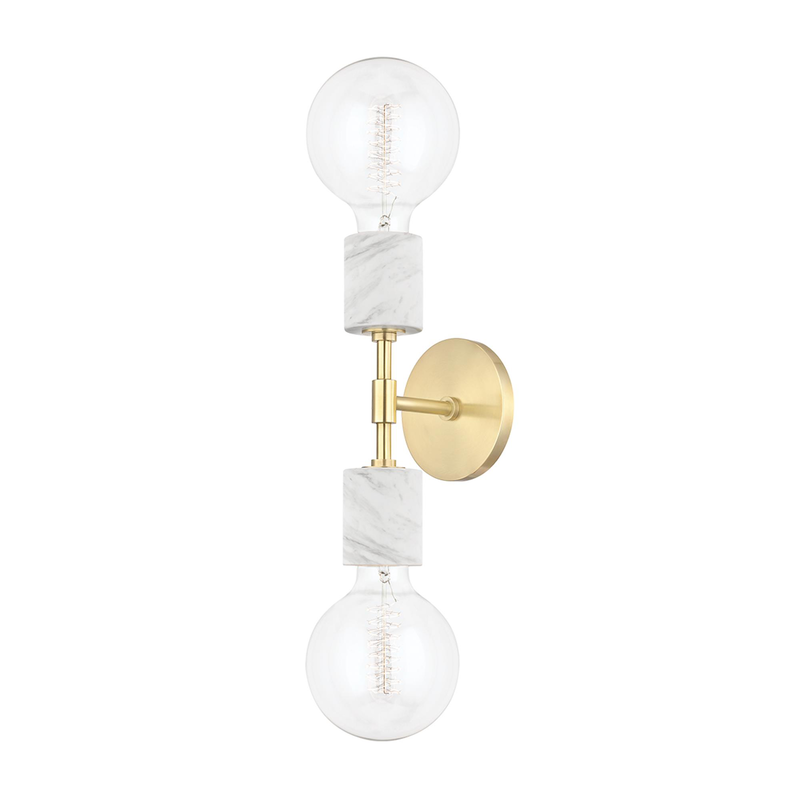 Asime Large 2 Light Wall Sconce by Mitzi
