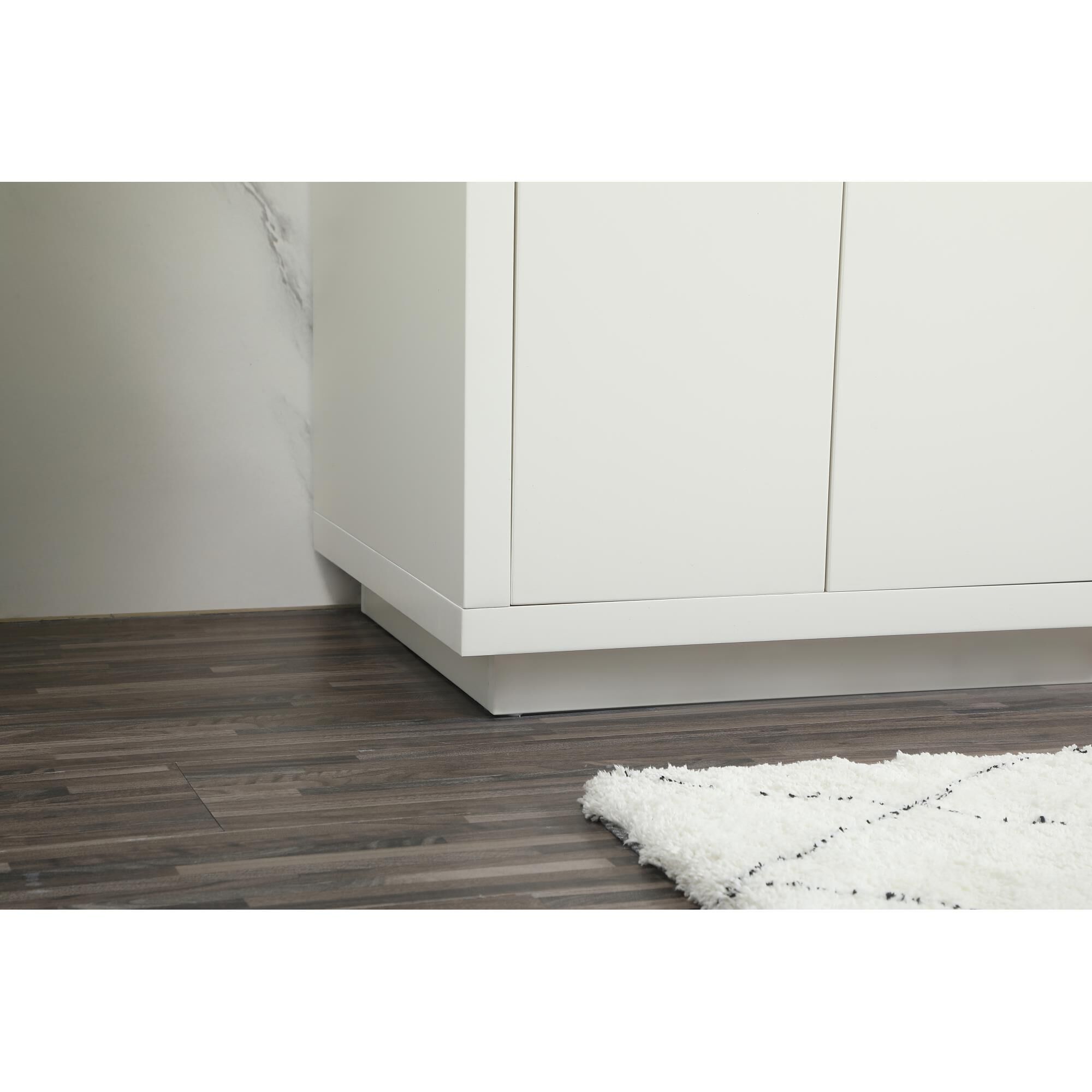 Shown in White finish