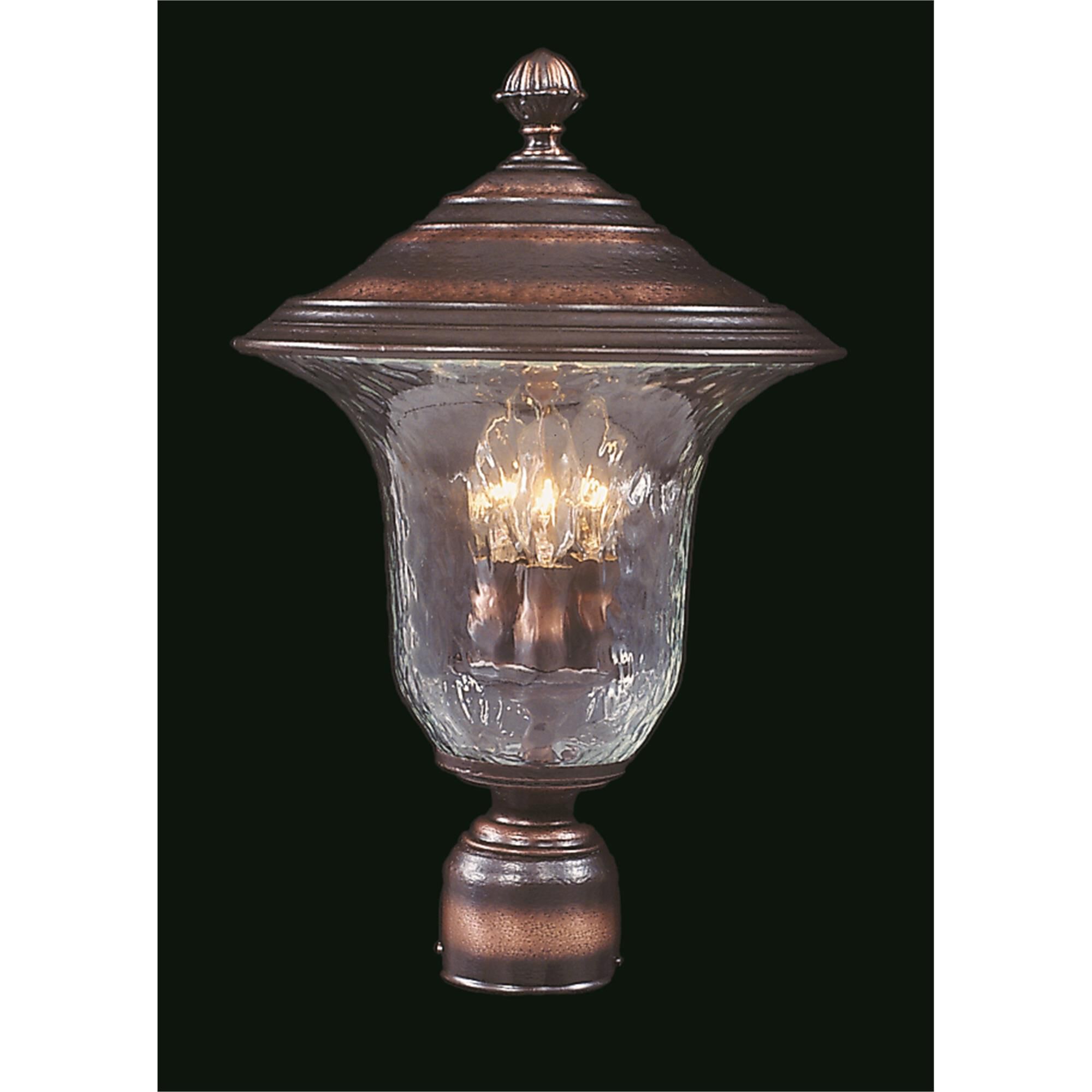 Carcassonne 16 Inch Tall 3 Light Outdoor Post Lamp by Framburg