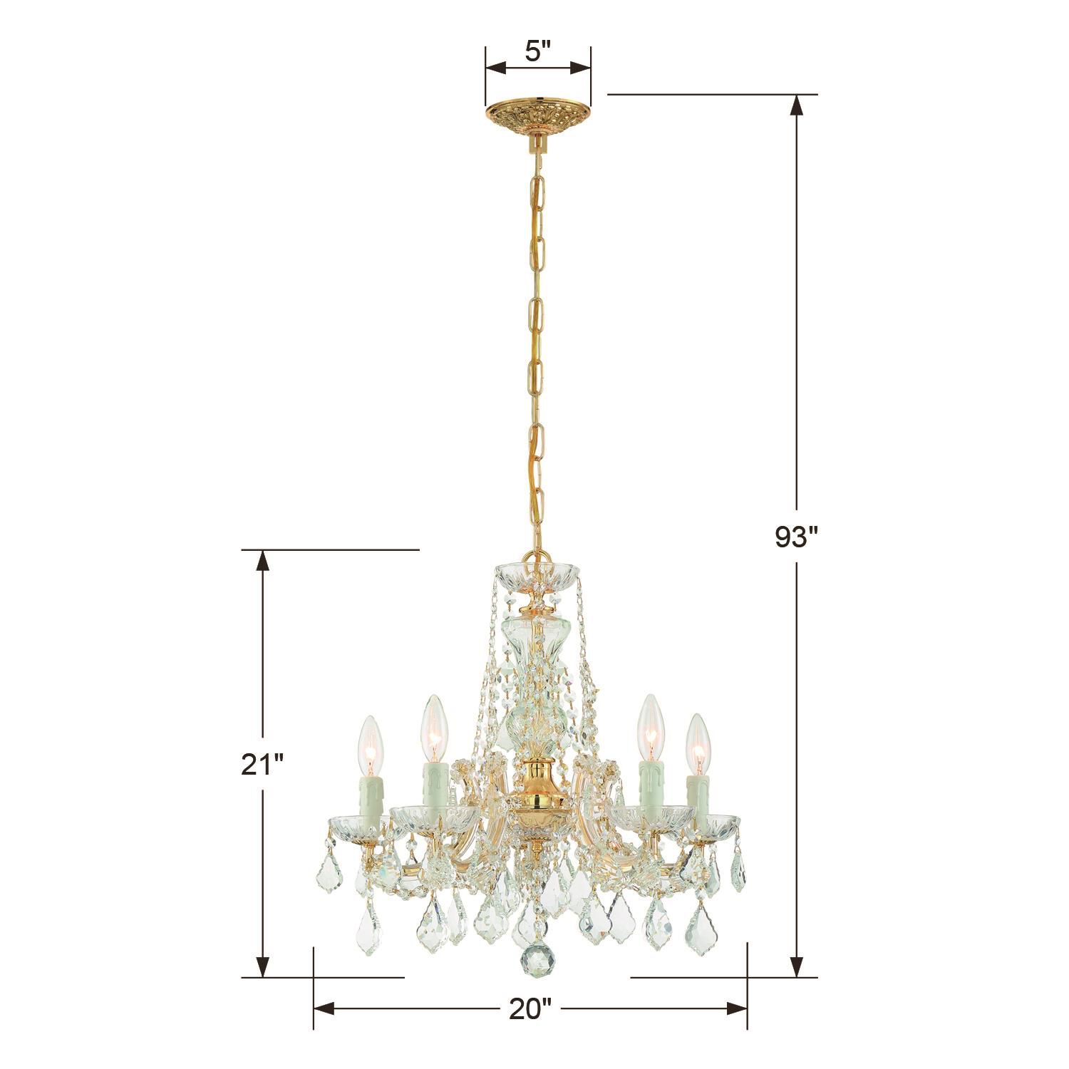 Maria Theresa 20 Inch 5 Light Mini Chandelier by Crystorama