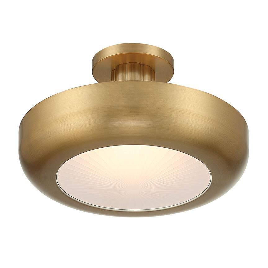 Shown in Antique Brass finish and Etched glass