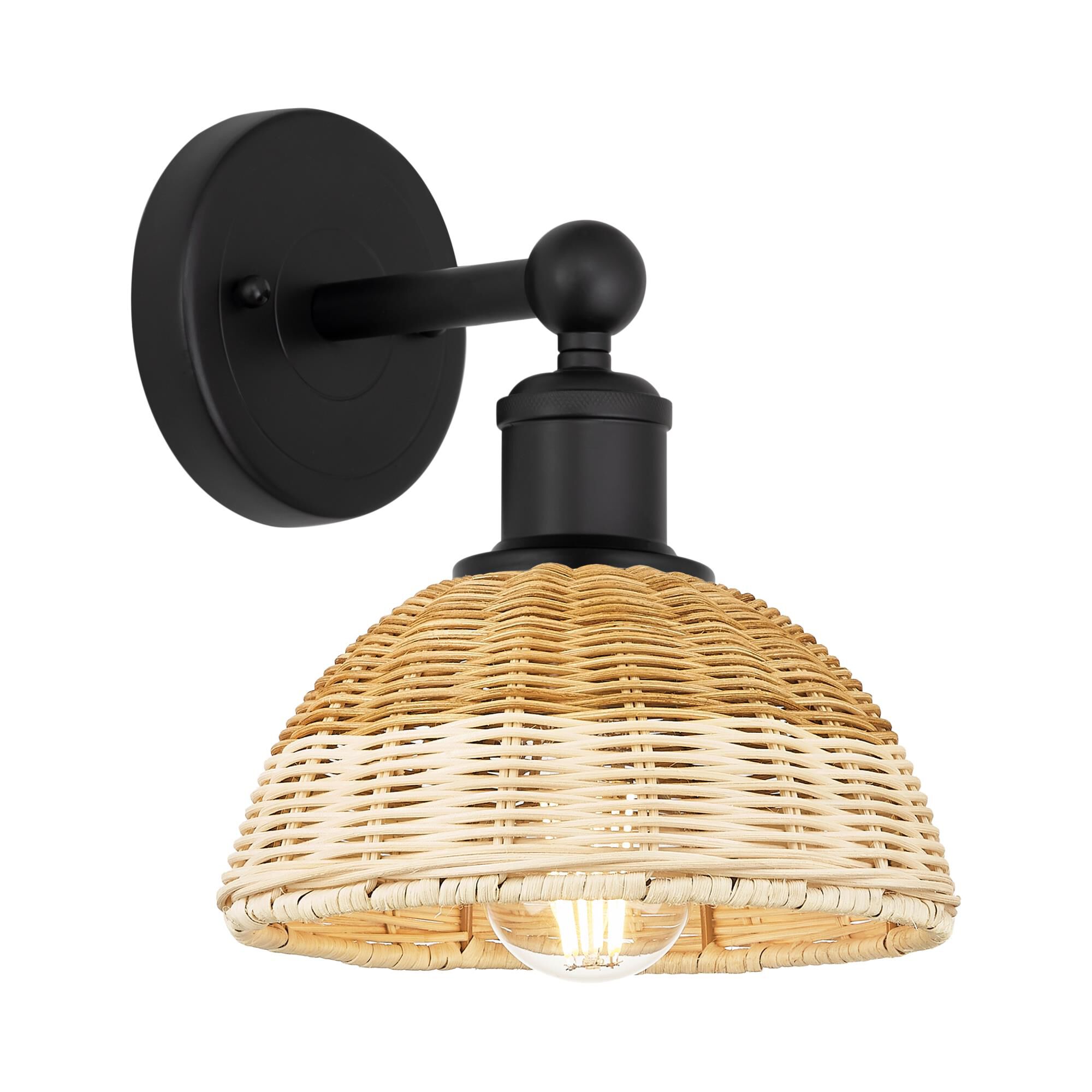 Shown in Matte Black finish and Natural shade