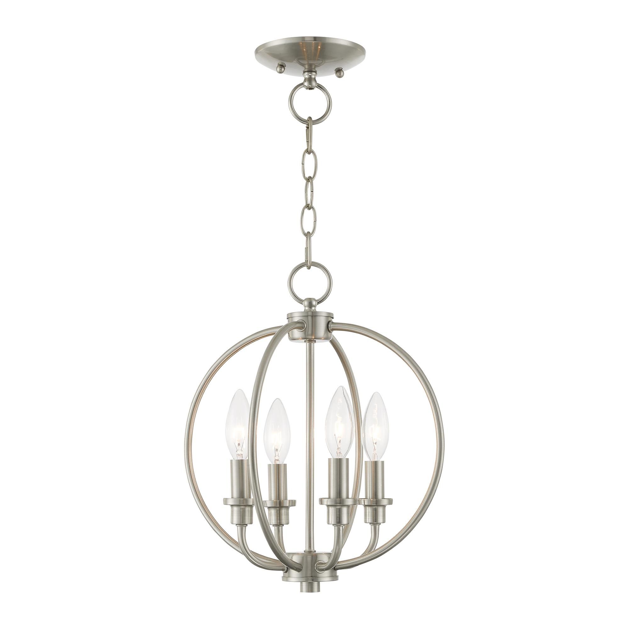 Milania 13 Inch 4 Light Mini Chandelier by Livex Lighting