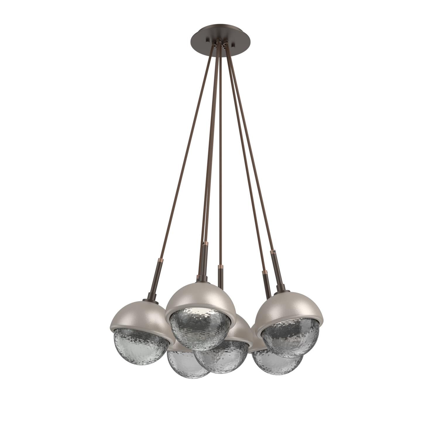 Levi Wilson Cabochon 19 Inch Multi Pendant Light by Hammerton Studio
