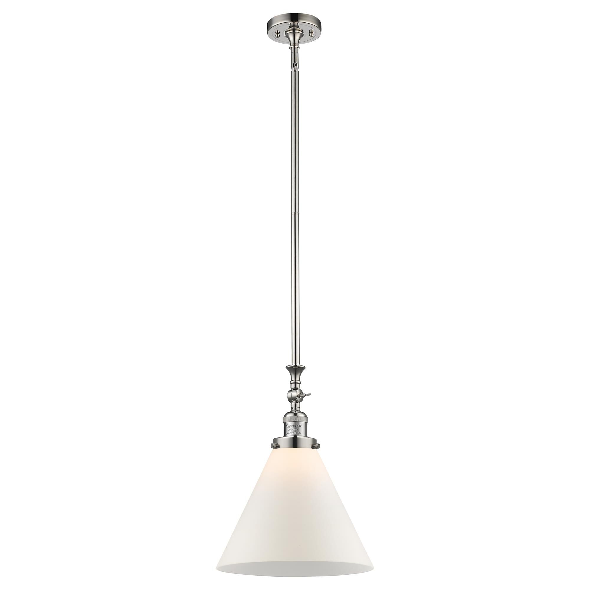 Shown in Polished Nickel finish and Frosted glass