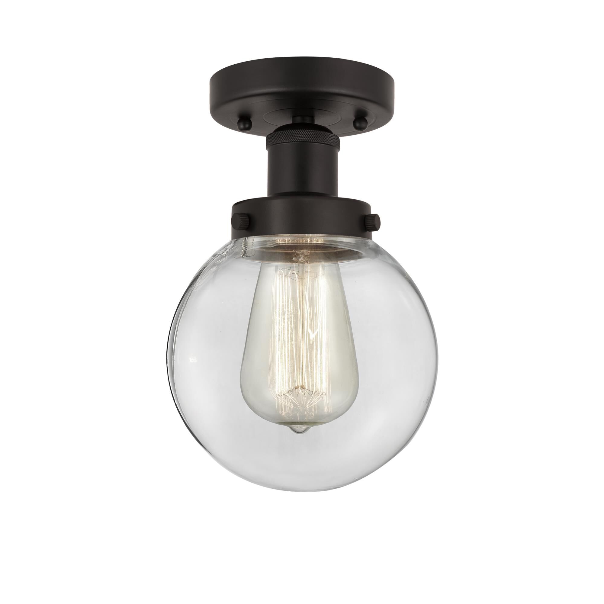 Shown in Oil Rubbed Bronze, Clear finish and Clear glass and Clear Glass shade