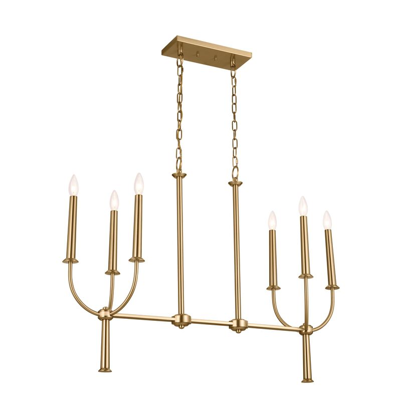 Florence 40 Inch 6 Light Linear Suspension Light by Kichler Lighting