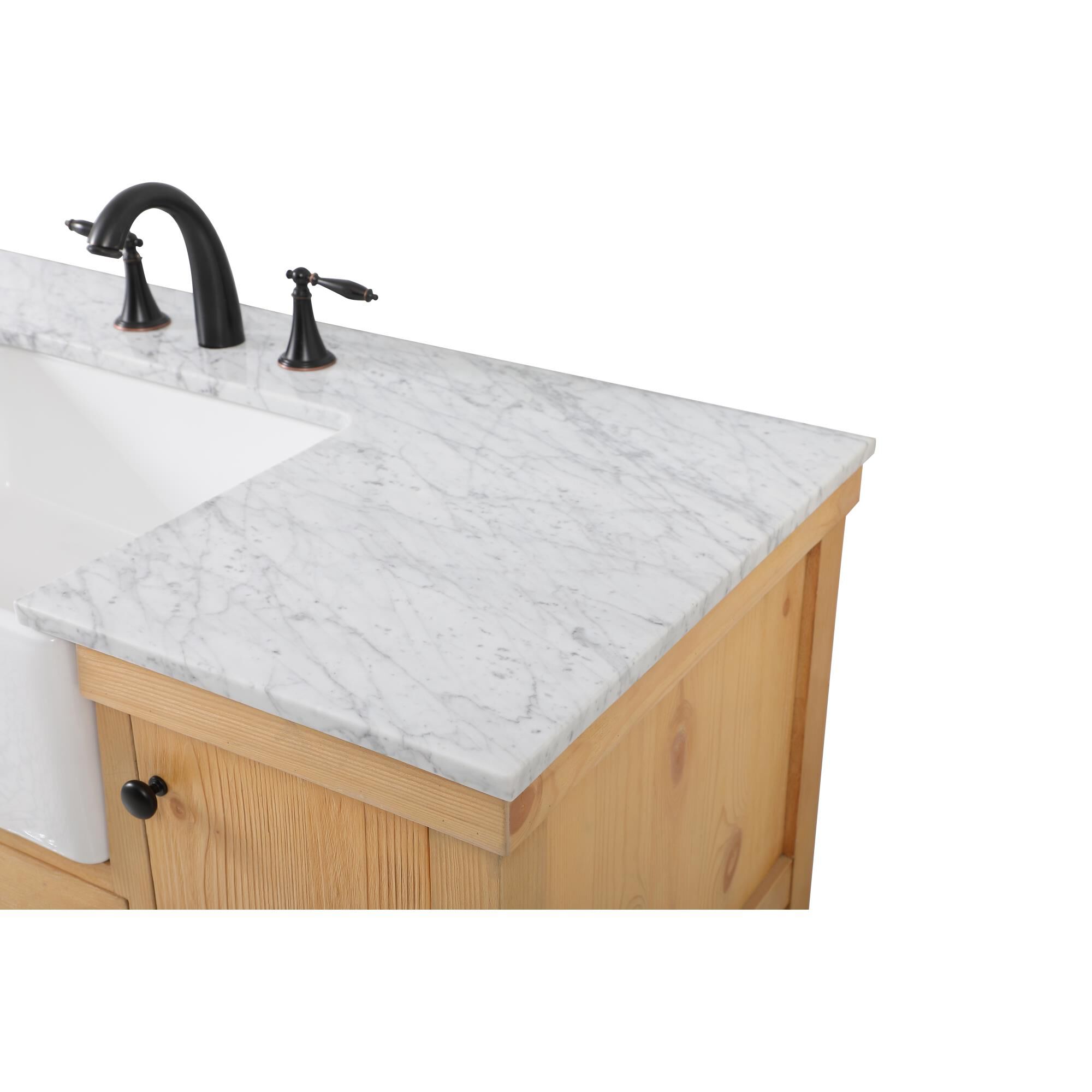 Shown in Natural Wood finish and Without Backsplash accent