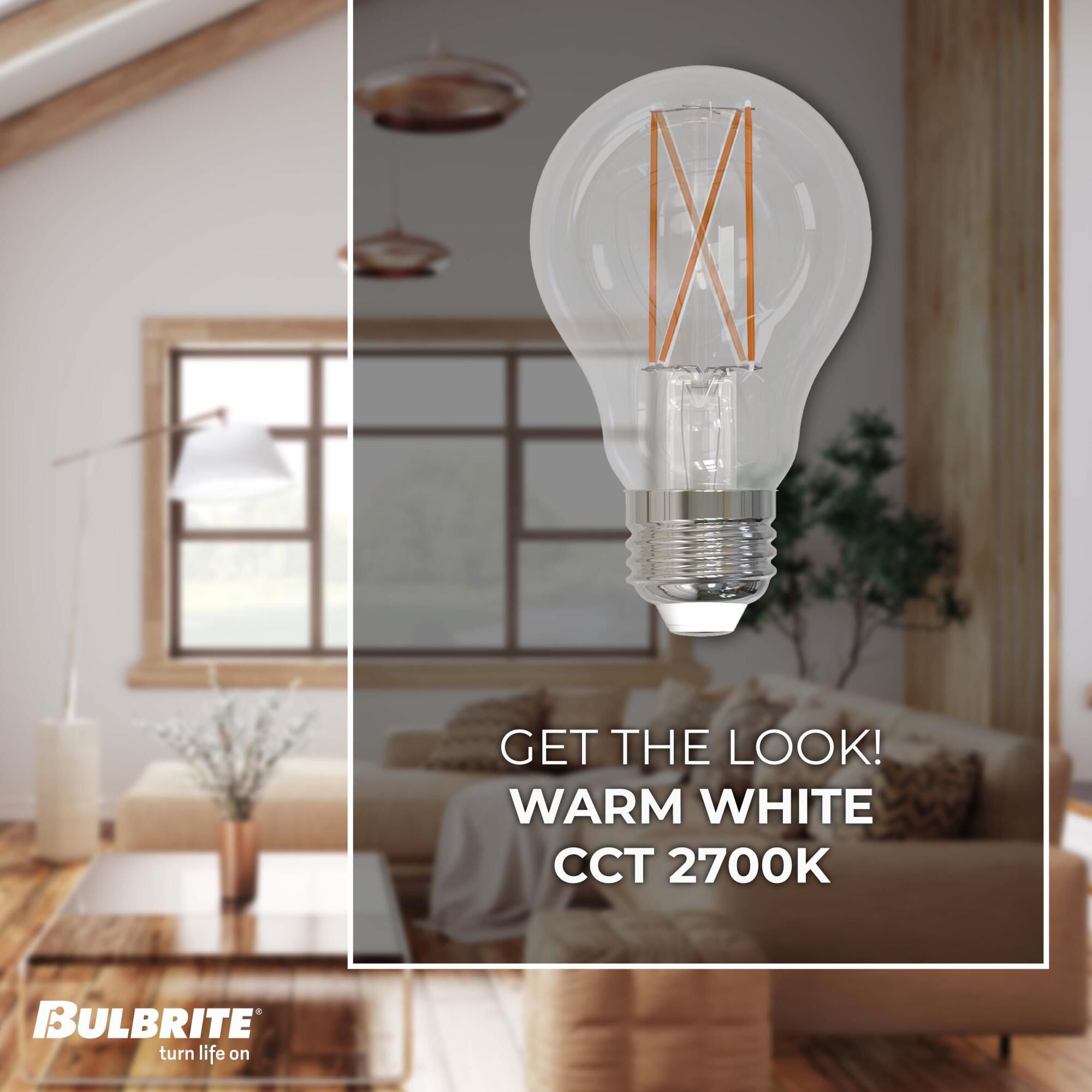 8.5 Watt A19 2700K LED Light Bulb 2 Pack,