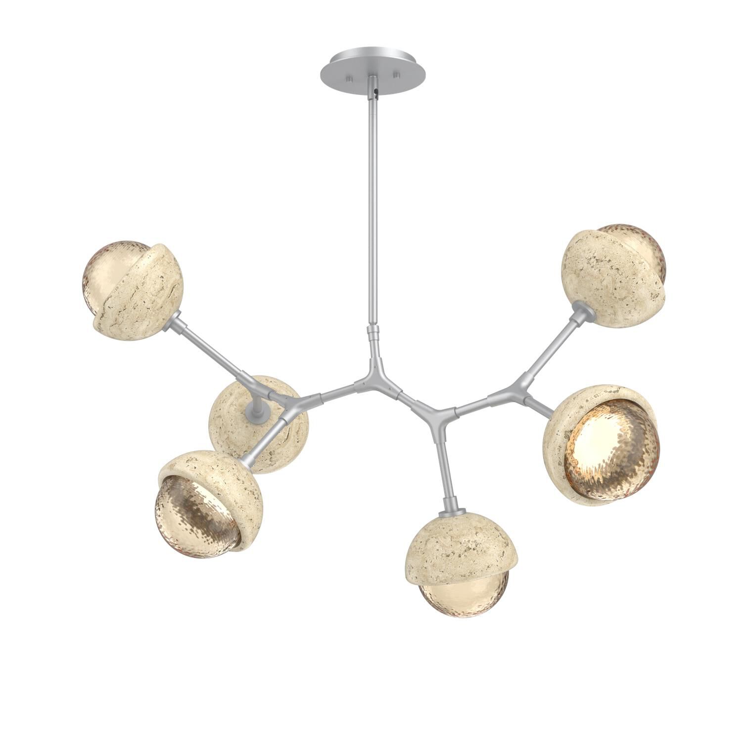 Levi Wilson Cabochon 31 Inch Linear Suspension Light by Hammerton Studio