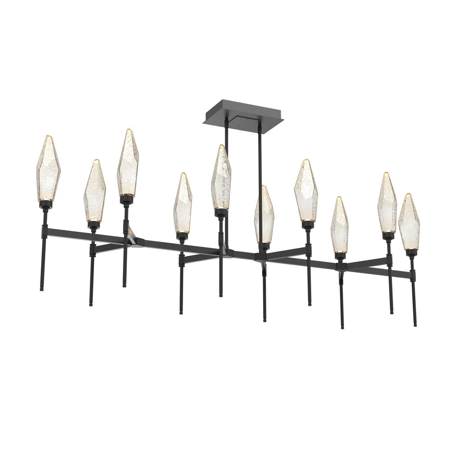 Shown in Matte Black finish and Chilled Amber glass