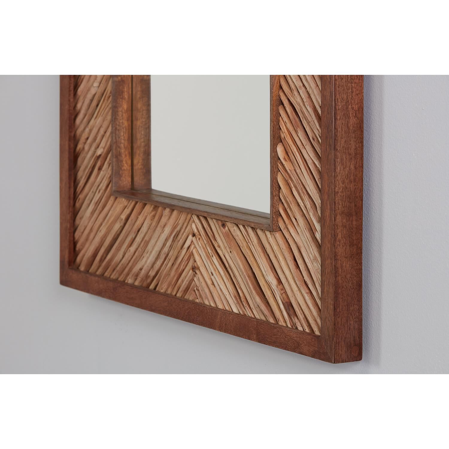 Miroir Décoratif Rond Capital Lighting - Style Naturel Bois Et Métal - 723501MM