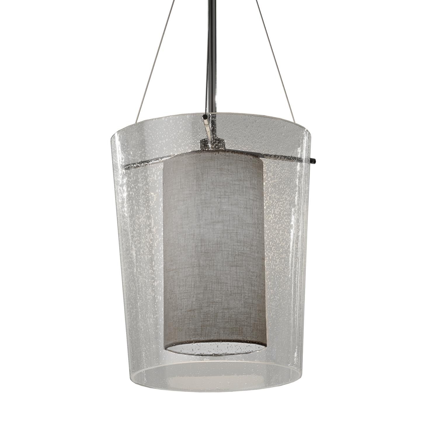 Justice Design Group Textile 12 Inch Mini Pendant