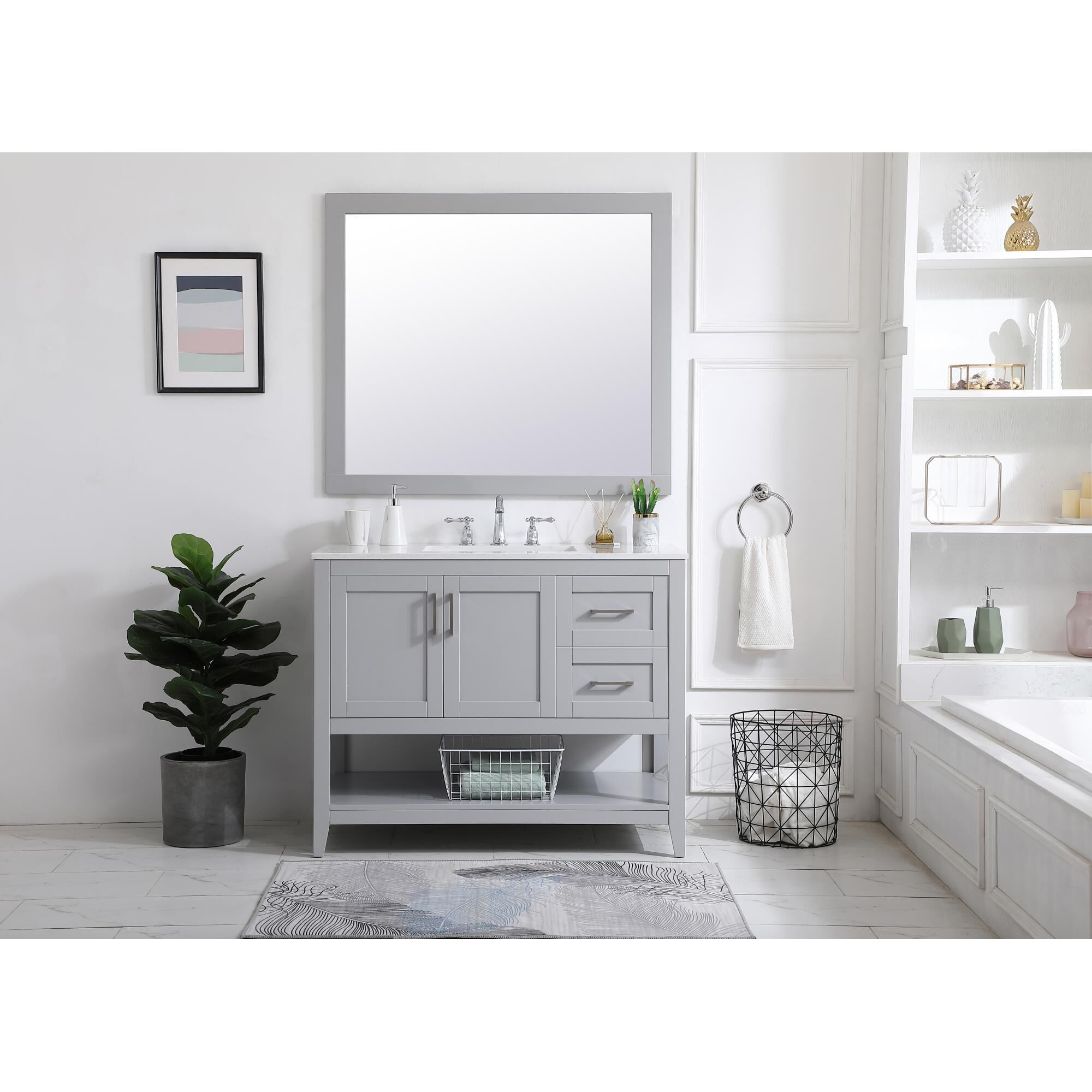 Shown in Grey finish