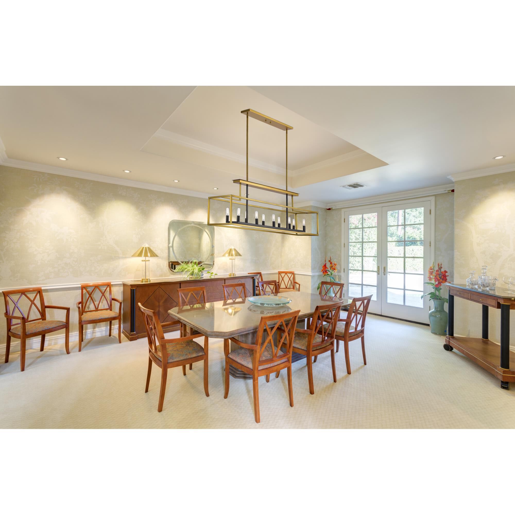 Quadra 50 Inch 10 Light Linear Suspension Light by Z-Lite