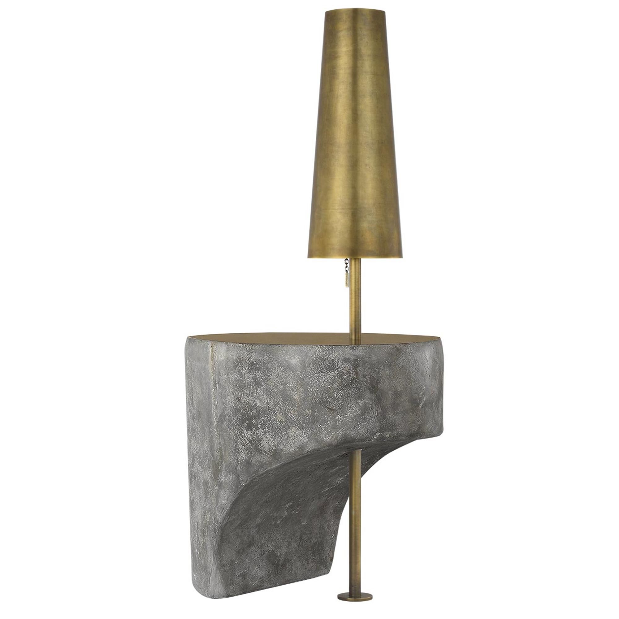 Shown in Eclipse finish and Mottled Brass shade