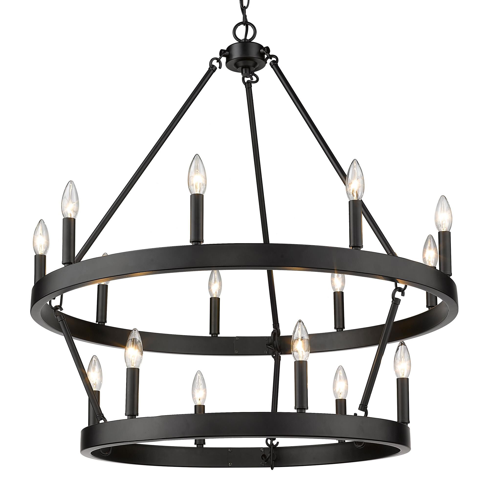 Alastair 32 Inch 15 Light Chandelier by Golden Lighting