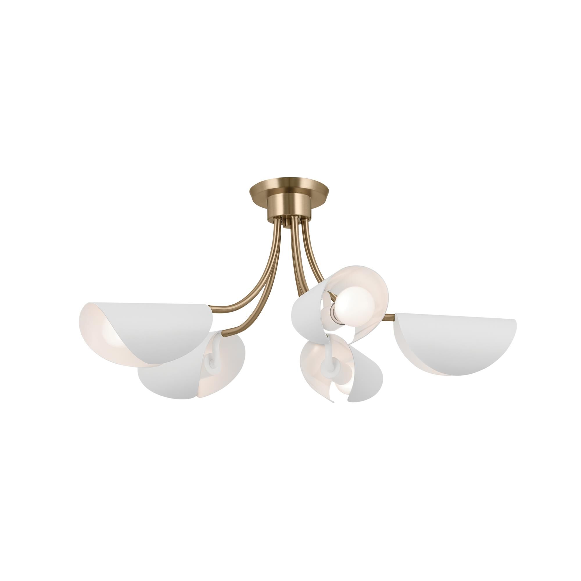 Shown in Champagne Bronze with White finish and Metal and Unique shade