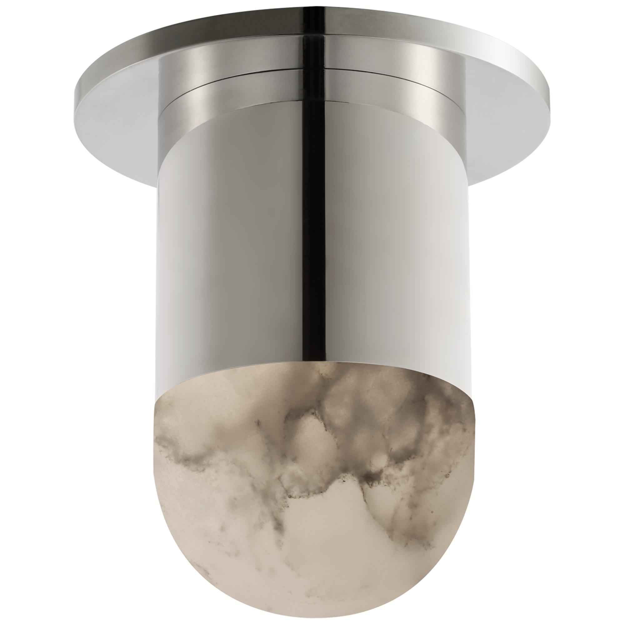 Shown in Polished Nickel finish and Alabaster shade
