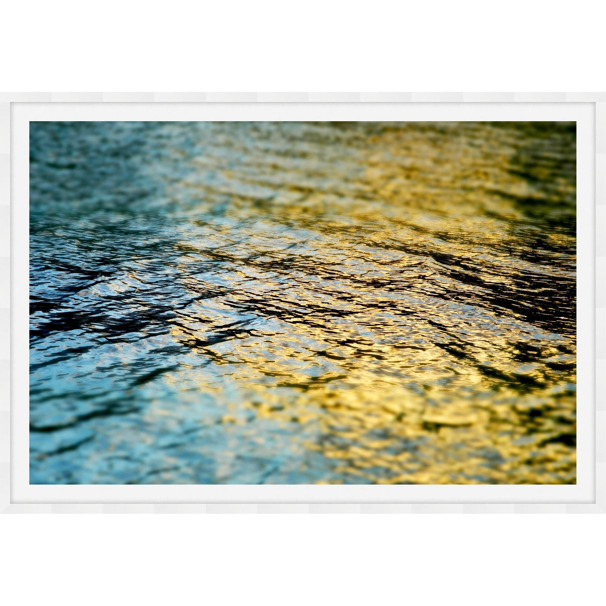 Blue And Gold Print by LEVEL57