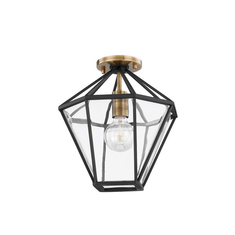 Moss 12 Inch Semi Flush Mount by Troy Lighting
