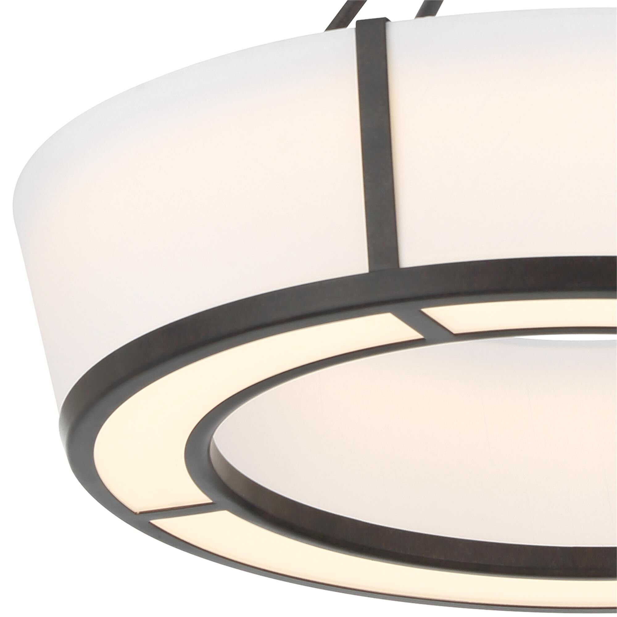 Shown in Charcoal Bronze finish and Fabric glass and Fabric shade