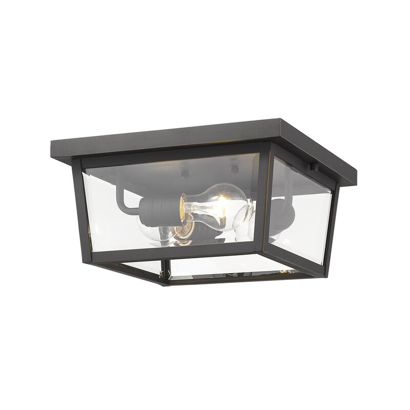 Beacon 12 Inch 3 Light Outdoor Flush Mount by Z-Lite