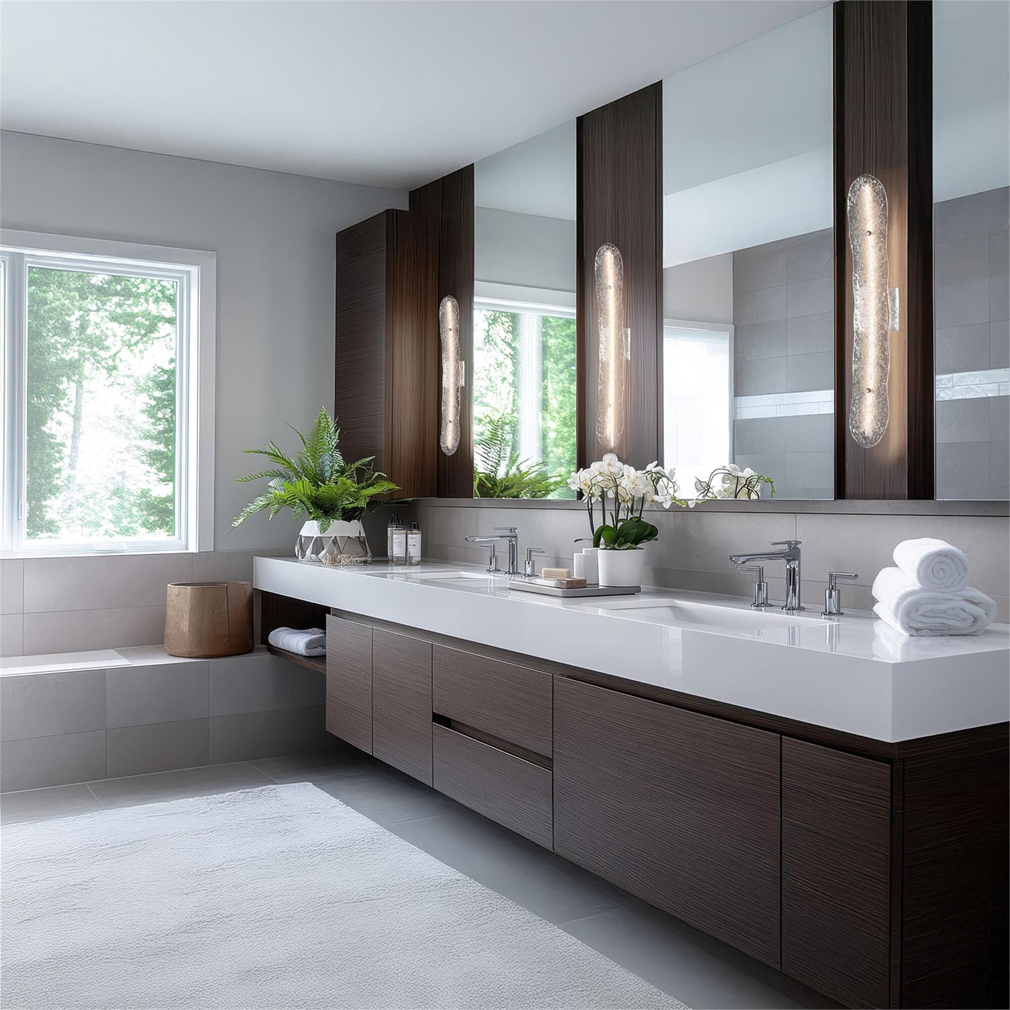 Glissade 28 Inch Bath Vanity Light by Hubbardton Forge
