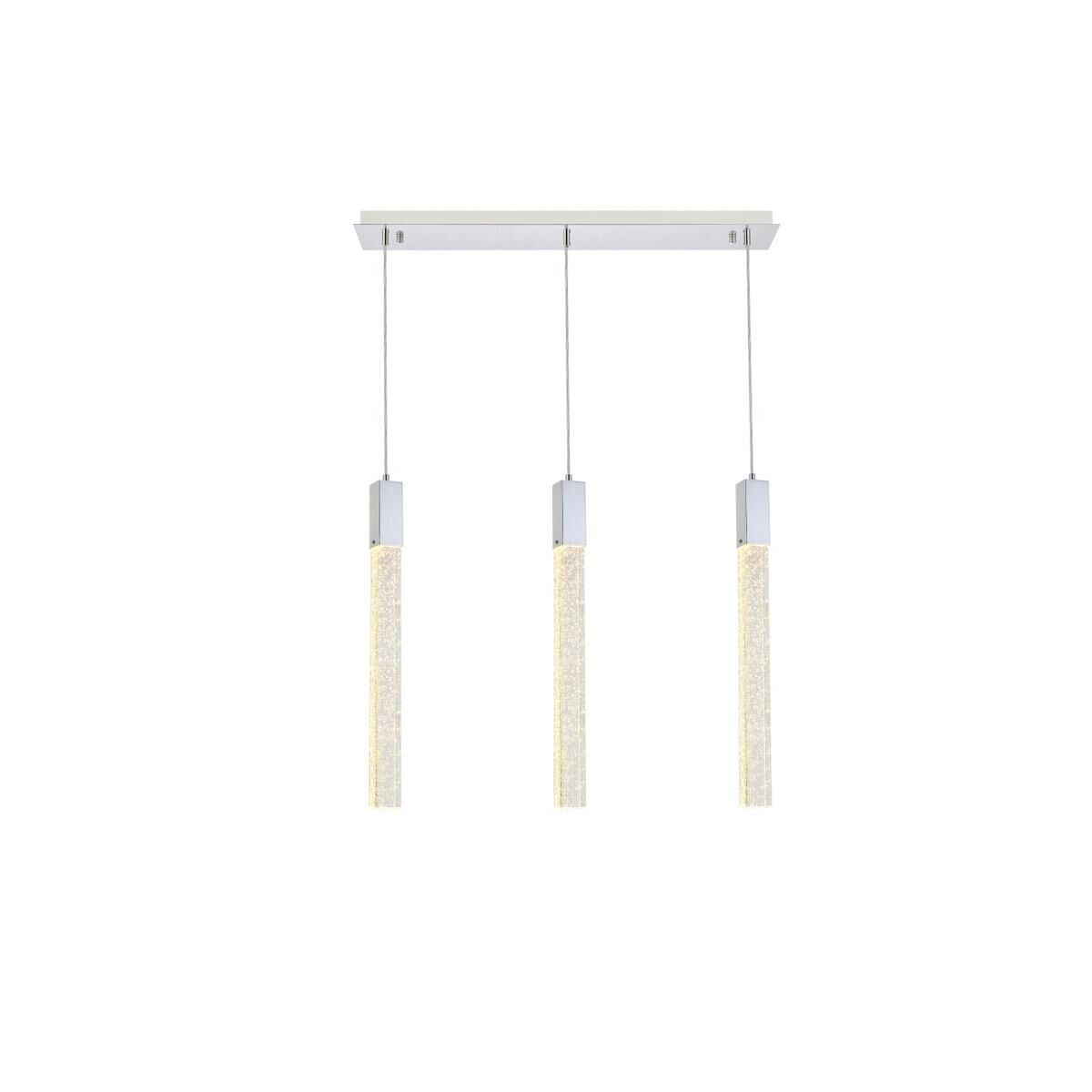 Weston 32 Inch 3 Light LED Linear Suspension Light by Elegant Lighting