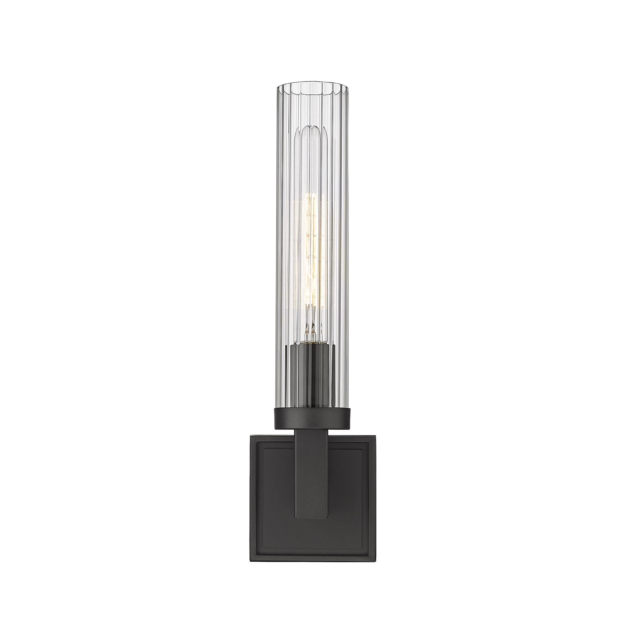Shown in Bronze finish and Glass shade
