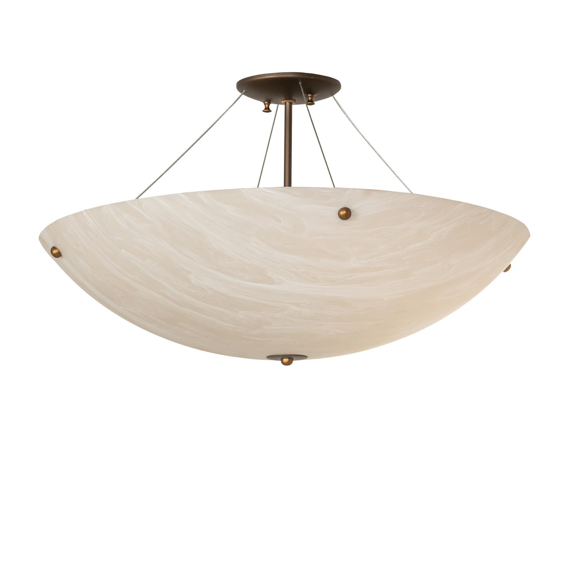 Shown in Antique Copper Finish finish and Beige glass