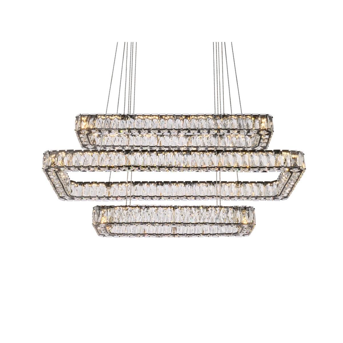 Monroe 42 Inch 3 Light LED Linear Suspension Light by Elegant Lighting