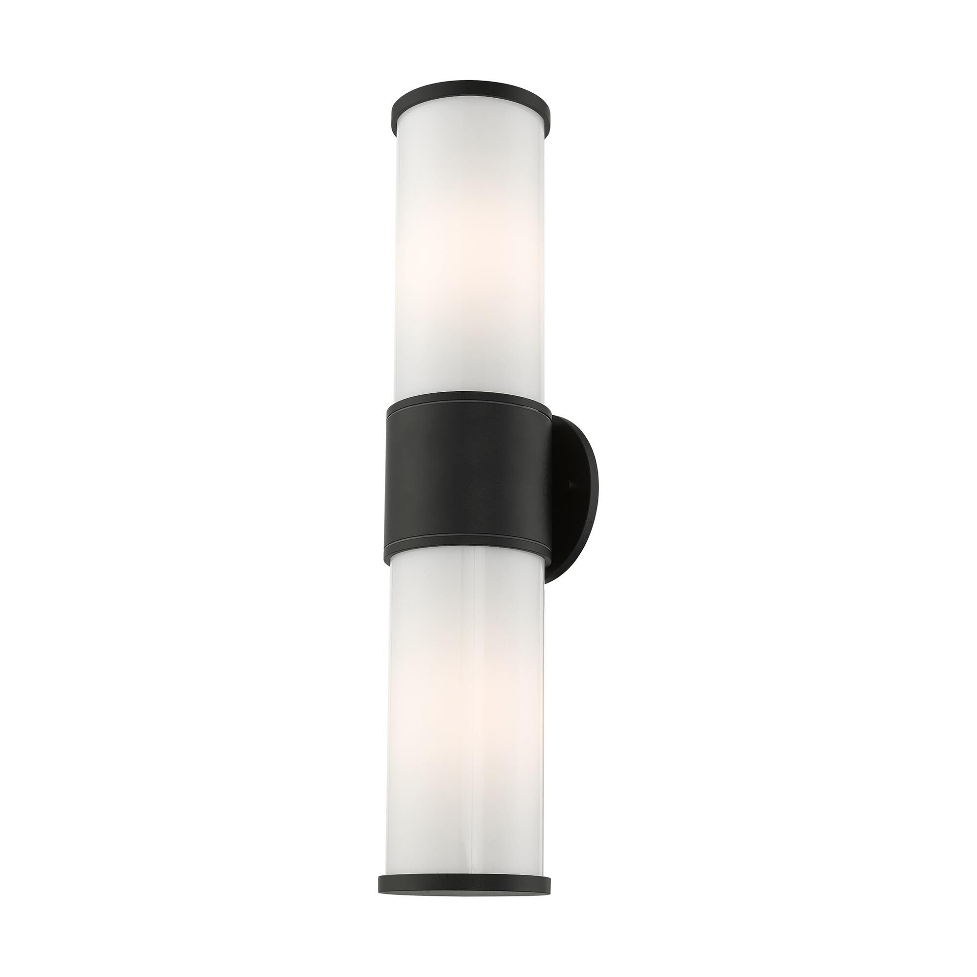 Shown in Textured Black finish and Satin Opal White glass and Satin Opal White Glass shade