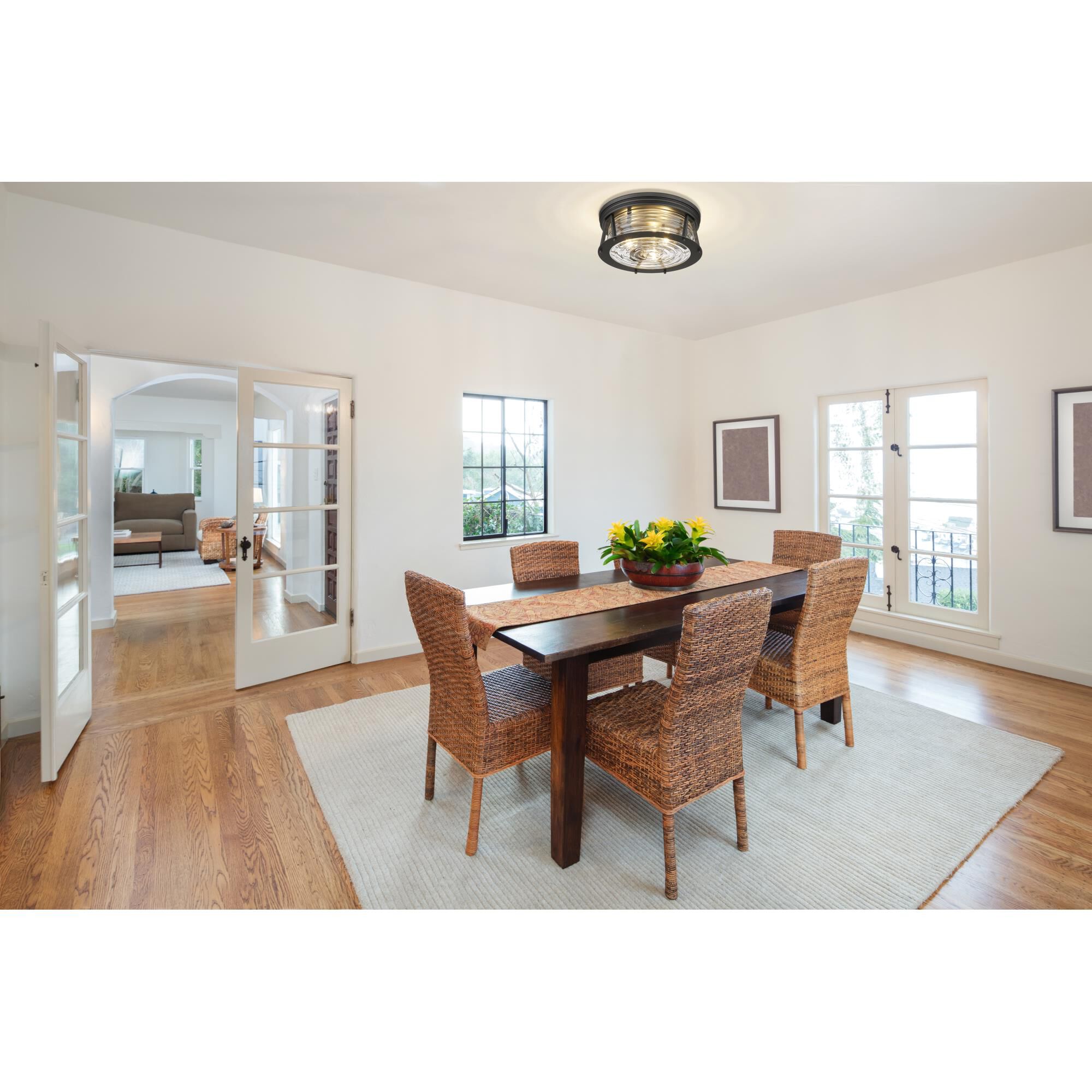 Shown in Bronze finish and Clear glass and No Shade shade