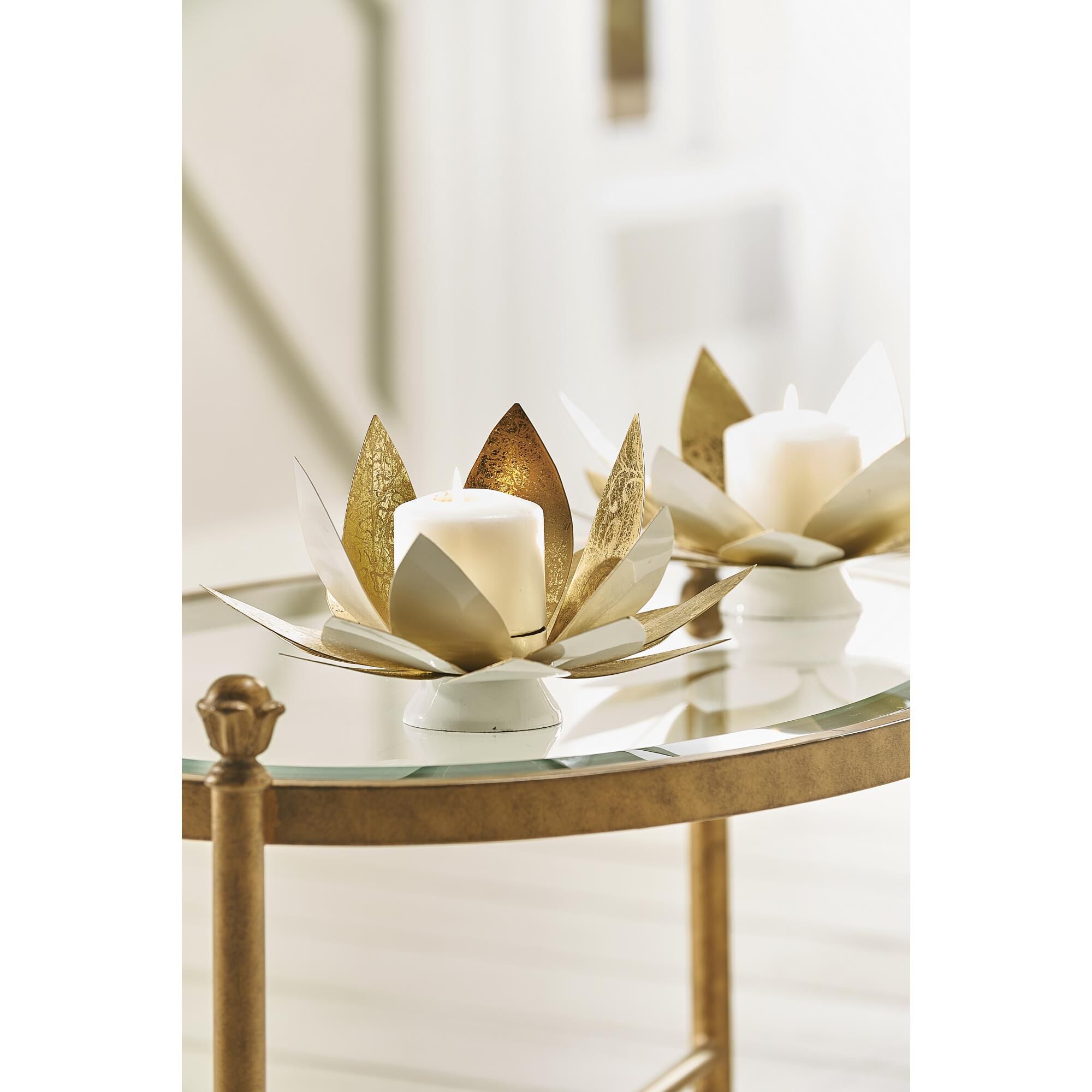 Lotus Candleholders (Pr) Candle Holder by Chelsea House
