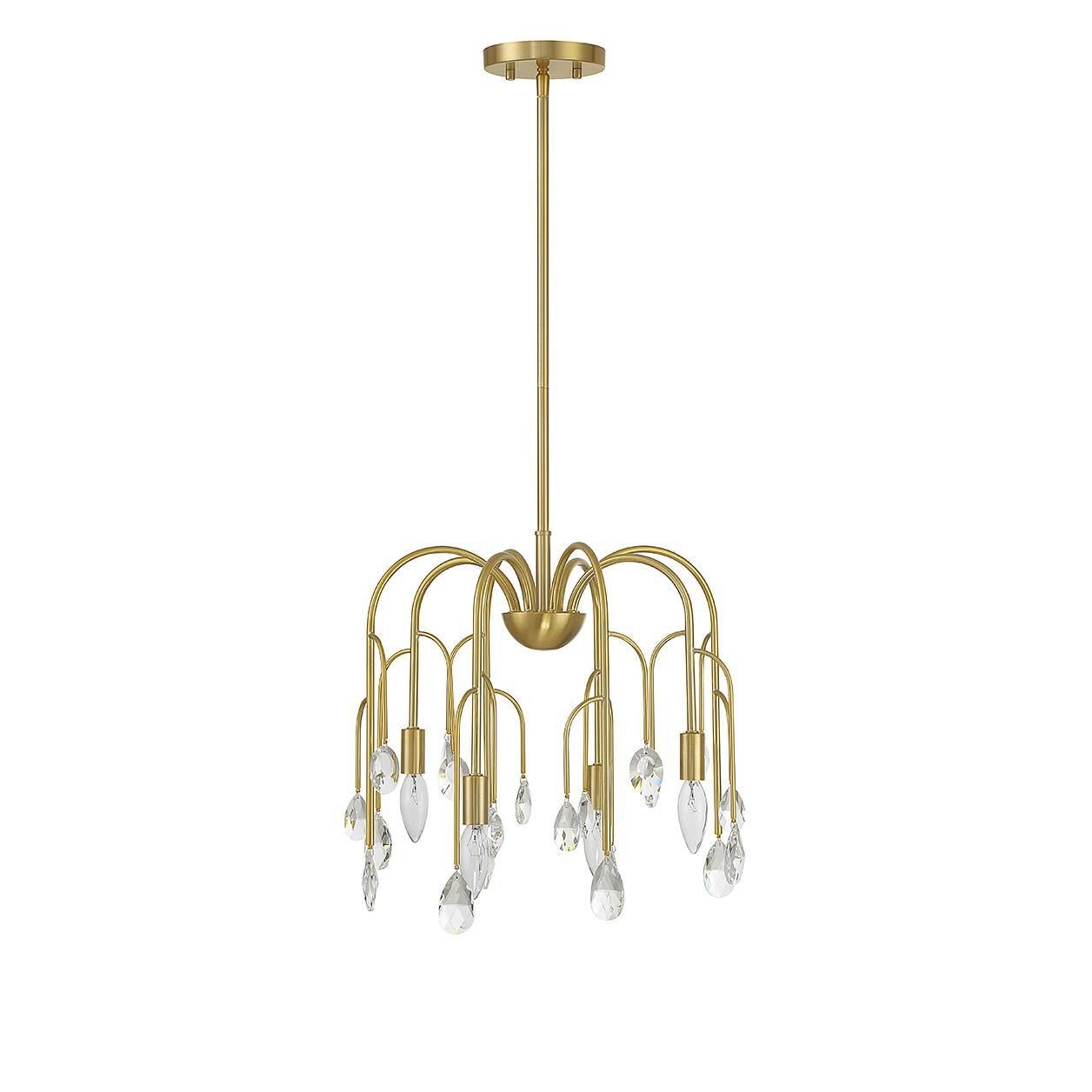 Shown in Noble Brass finish and Clear crystal