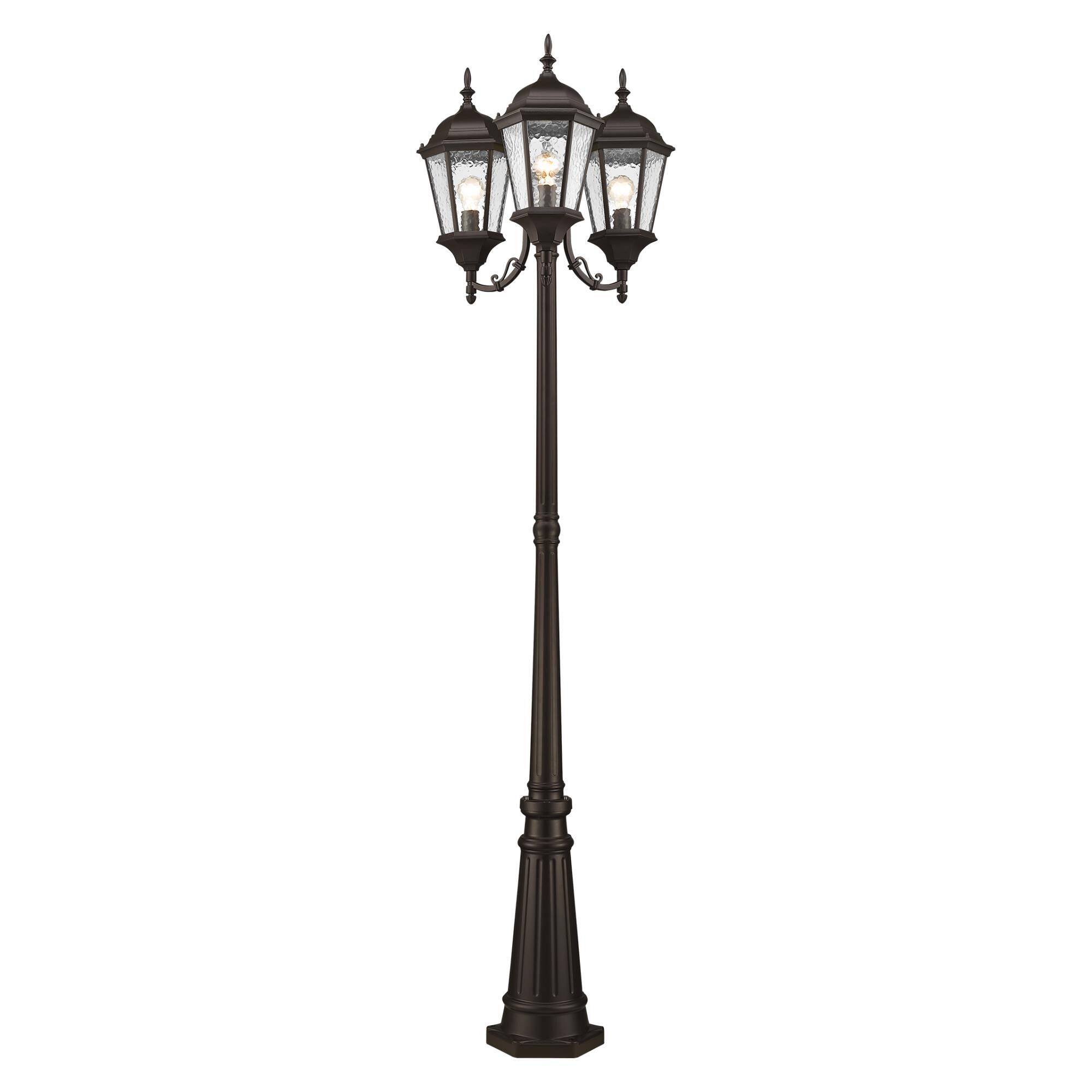 Hamilton 86 Inch Tall 3 Light Outdoor Post Lamp by Livex Lighting
