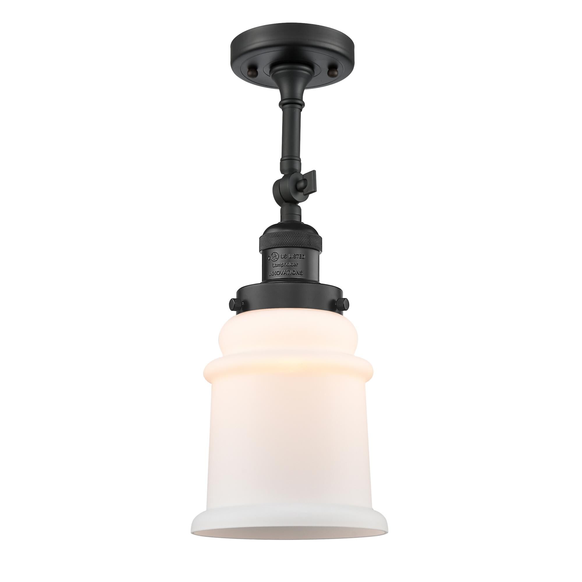 Shown in Matte Black finish and Matte White - Bell glass