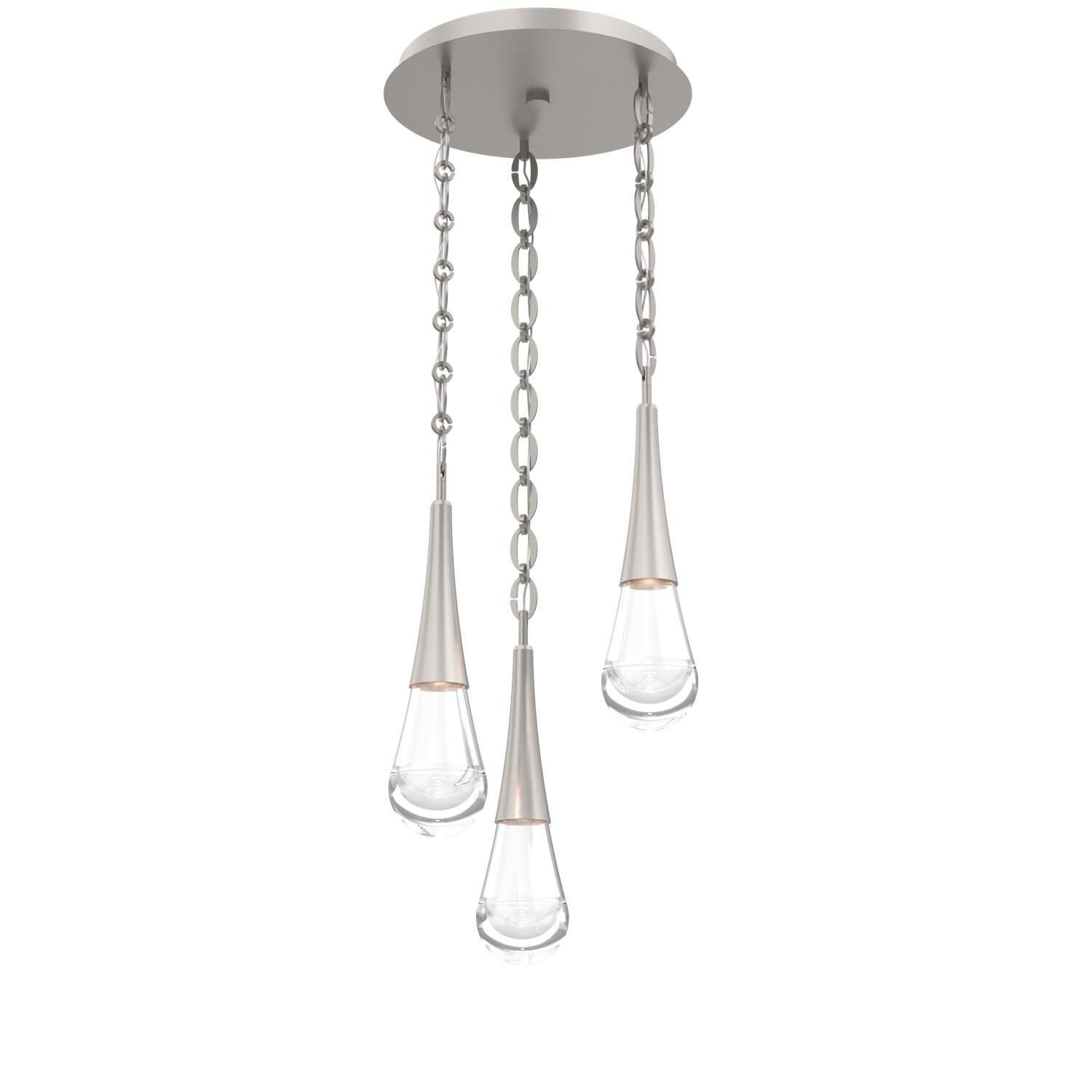 Shown in Beige Silver finish and Clear glass