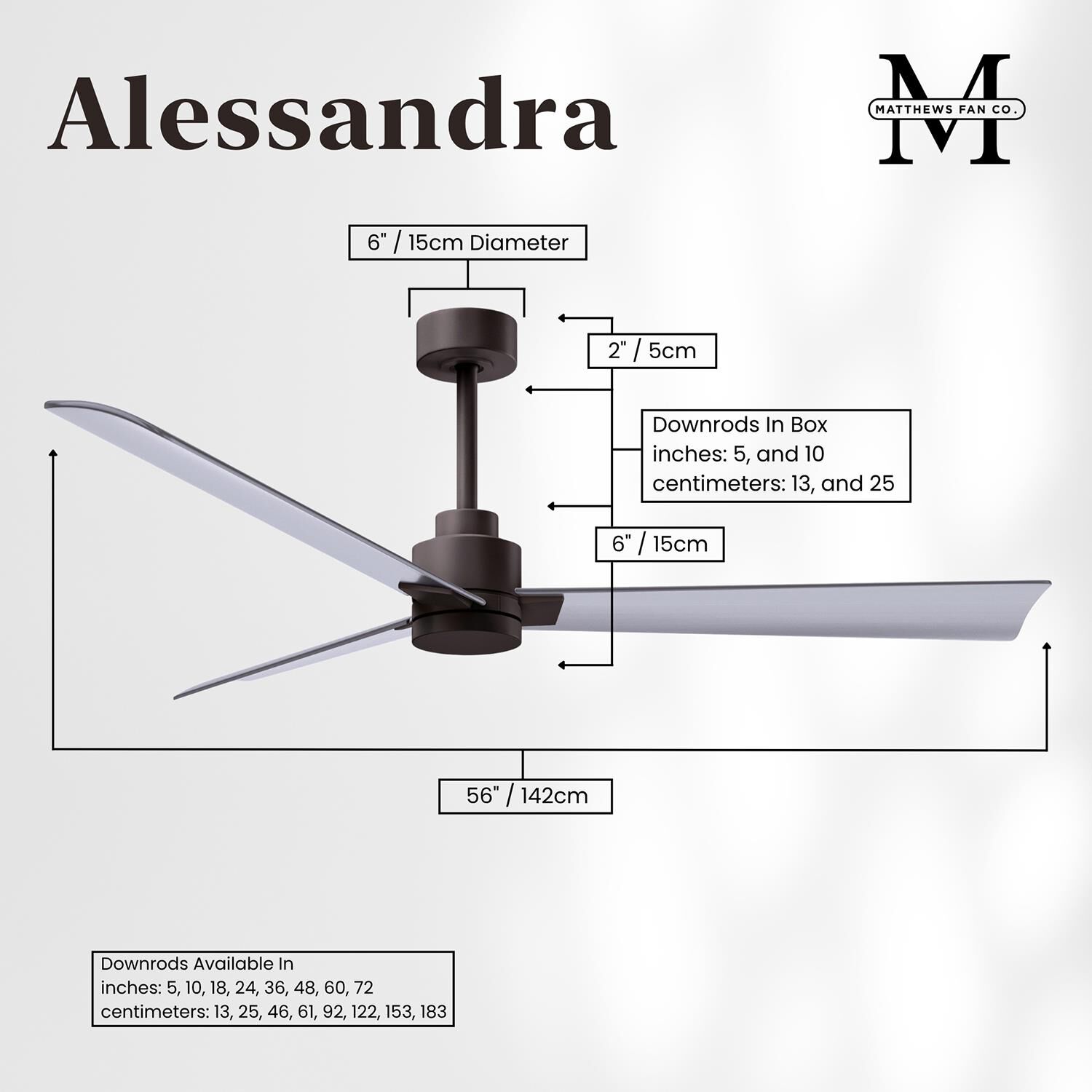 Alessandra 56 Inch Ceiling Fan by Matthews Fan Company