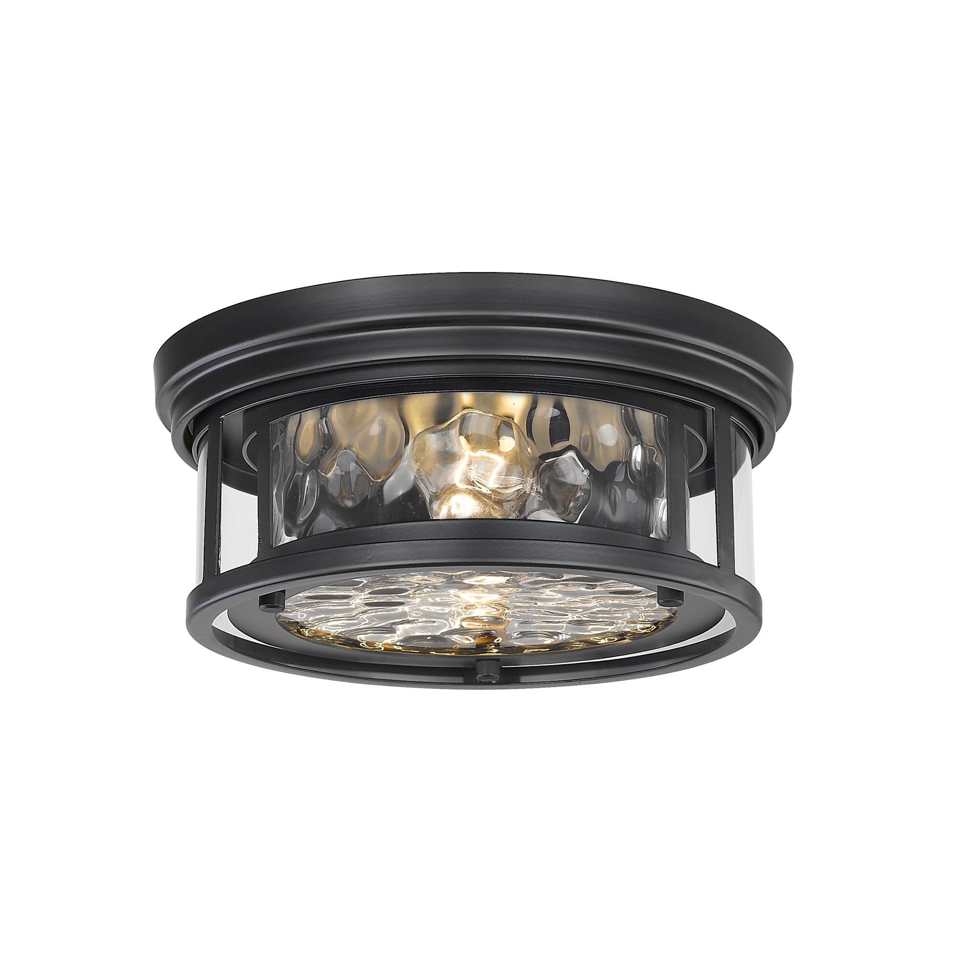 Shown in Matte Black finish and Glass shade