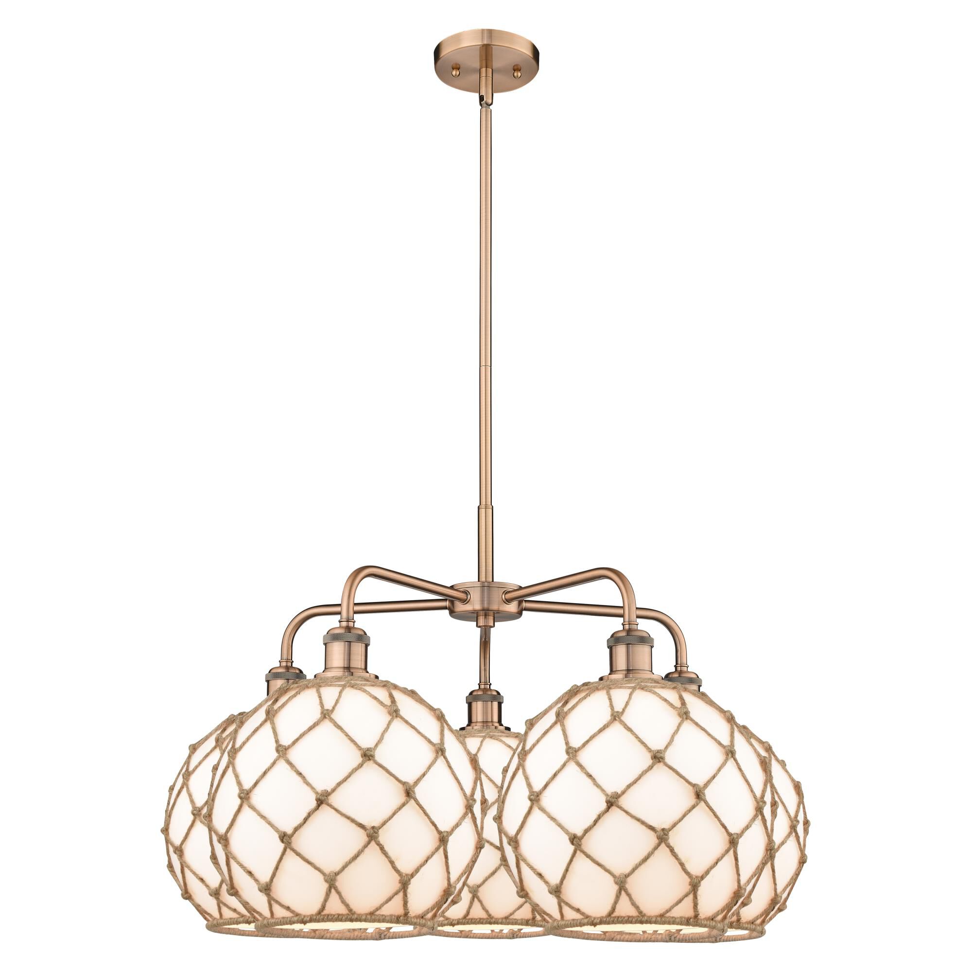 Bruno Marashlian Farmhouse Rope 29 Inch Chandelier by Innovations Lighting