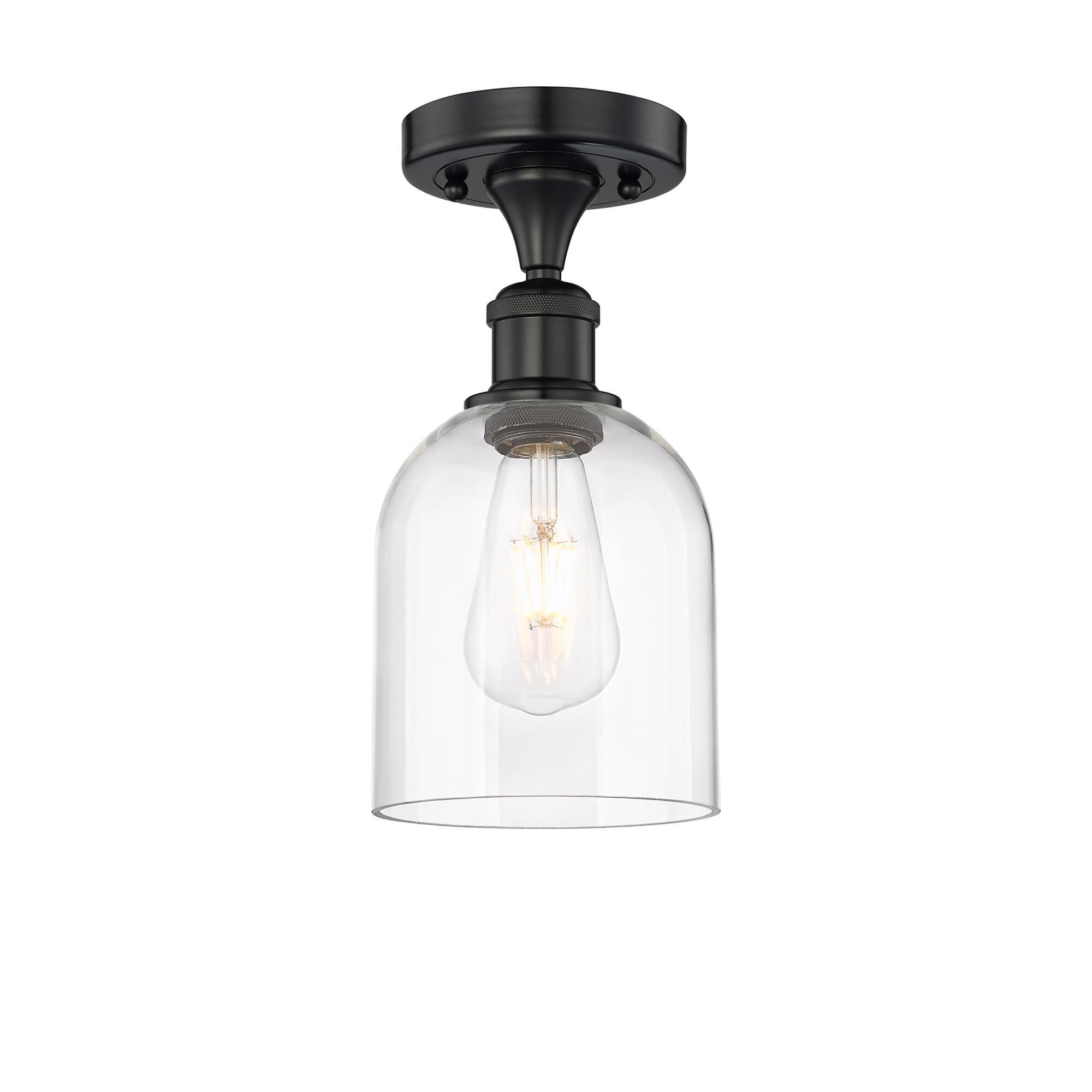 Shown in Matte Black finish and Clear glass