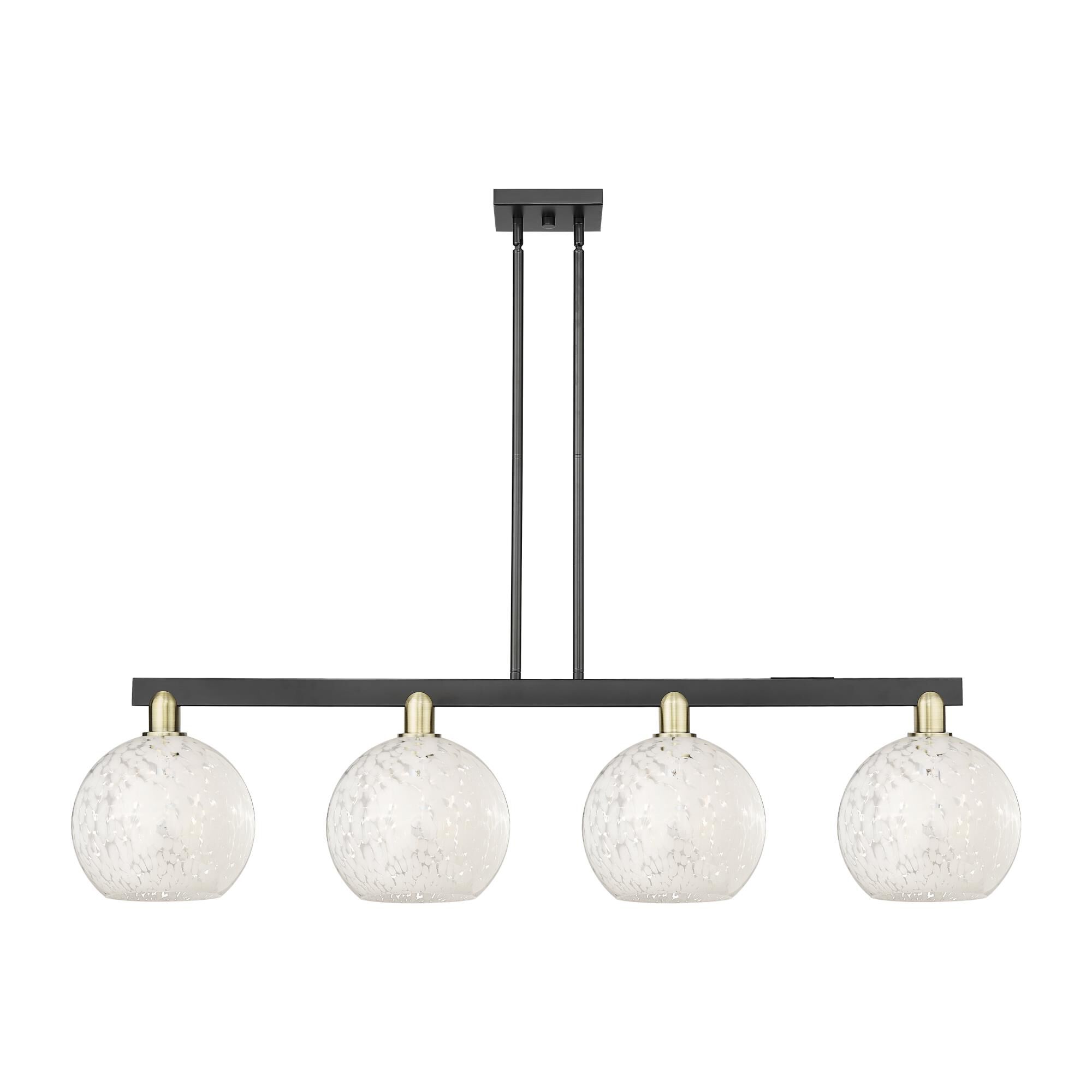 Bruno Marashlian White Mouchette 53 Inch Linear Suspension Light by Innovations Lighting